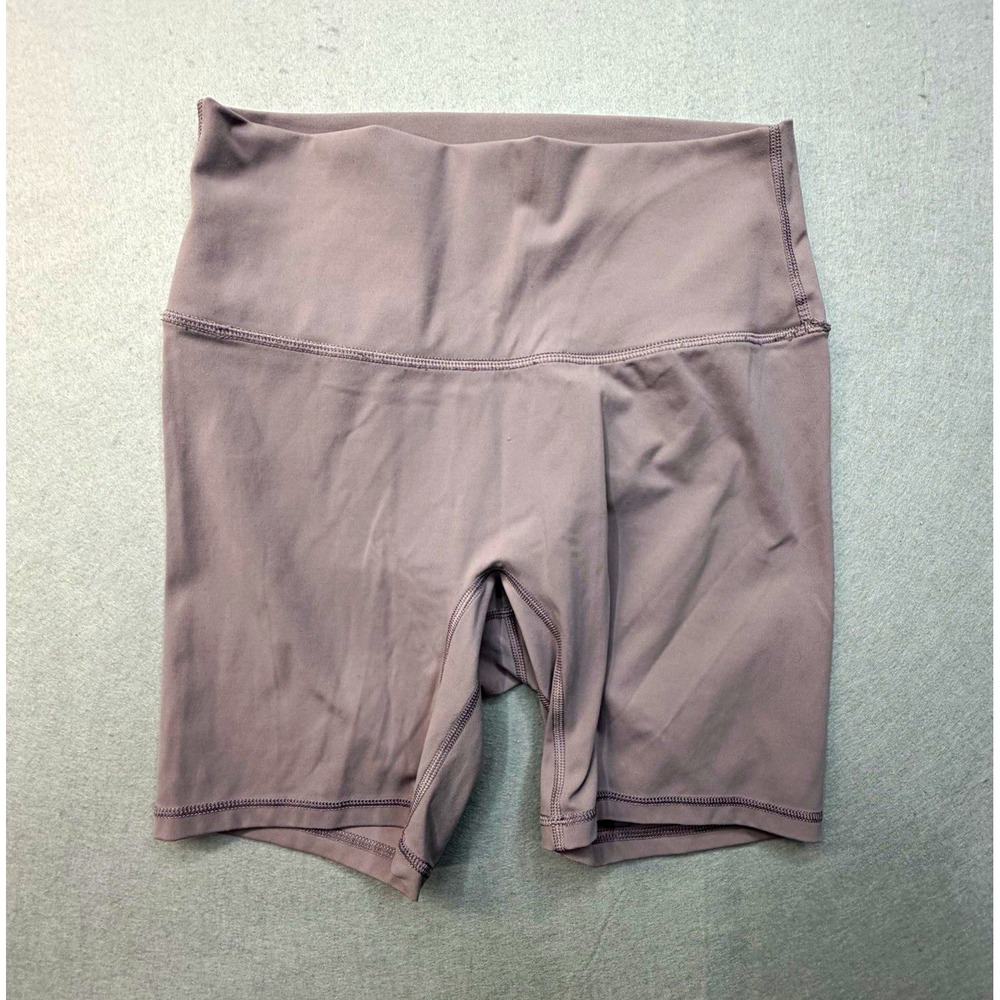 Lululemon Biker Shorts Womens Purple 6" Pull On Stretch Solid Yoga Gym
